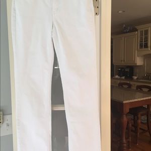 Jones New York White Jeans, Straight Legs, Size 6